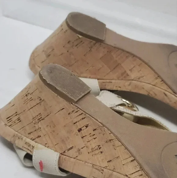 White Mountain Cream Wedge Sandals - Picture 5 of 10